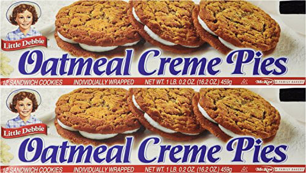 Little Debbie Oatmeal Creme Pies 2 Count Box (2 Boxes) 16.2 OZ