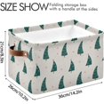 thumbnail image 4 of Storage Basket Christmas Trees Funny Foldable Canvas Laundry Baskets Bin Waterproof Inner Layer with Sturdy Handles for Toy Nursery Blanket Clothes 2 Pack, 4 of 7
