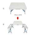thumbnail image 5 of Ktaxon Portable Folding Picnic Table With 4-Person Chair Seats Aluminium Alloy, Sliver, 5 of 8