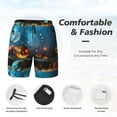 thumbnail image 4 of Kdxio Spooky Halloween Print Men'S Swim Trunks With Compression Liner 7 Inch Inseam Quick Dry Swim Shorts, 4 of 7