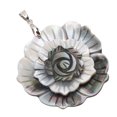 thumbnail image 4 of Natural Abalone Shell Pendant Handmade 3-Layered Flower Necklace Seashell Jewelry Decoration Gift, Mysterious Silver Black Floral Charms, 10.0 x 7.0 in / 25.4 x 17.8 cm, 4 of 9
