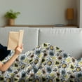 thumbnail image 3 of Lion Soft Flannel Fleece Throw Blanket, Unusual Illustrations of Portraits Branches, Cozy Plush for Indoor and Outdoor Use, 60" x 80", Multicolor, by Ambesonne, 3 of 5