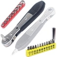 thumbnail image 1 of fuzhong-Right Angle Screwdriver Kit-Including 90 Degree Offset Screwdriver 21pcs Bent Ratchet Wrench Bit Socket,Mini Low Profile Ratcheting Wrench Set, Angled for Tight Spaces Phillips Screwdriver Me, 1 of 4