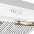 thumbnail image 5 of Forno Bari Espresso 30-Inch Under Cabinet Range Hood, White, 600 CFM, LED Lighting, Dishwasher-Safe Baffle Filters, 3-Speed Fan Control, 5 of 5