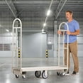 thumbnail image 5 of HaulPro's Hand Cart with Dual Removable Handles | Narrow Aisle U-Boat Platform Truck Dolly | 16 x 60 Heavy Duty Utility Cart with Steel Deck | Holds Up to 2,000 Pounds, 5 of 5