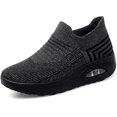 thumbnail image 1 of HAOSHIDUO Zapatillas de Tenis para Mujer Ligeras cómodas de Malla Calzado de Caminata para Mujer sin Cordones Gris-9 23.0 cm Gris-9 23.0 cm Xishao ropa, 1 of 2