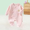 thumbnail image 5 of Nilvkv Newborn Onesies, Newborn Sleepers, Toddler Bear Face Print Long Sleeve Cotton Romper Soft Fall Winter Pink 0-4 Months, 5 of 6
