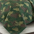 thumbnail image 2 of Camouflage Print Twin Size Kids Quilt Set Toddler Quilt for Toddler Bed Green Military Style Quilted Bedspread Camouflage Them Bedroom Coverlet Pillow Shams(Camouflage, Twin), 2 of 3