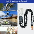 thumbnail image 2 of 6ft Safety Harness Lanyard Double Leg Internal Shock Absorbing Safety Fall Protection Lanyard with Rope Harness Safety Lanyard Dual Rebar & Snap Hook Roofer Fall Pro, 2 of 6