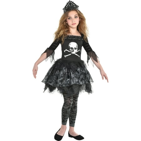 Zombie Ballerina Dress Halloween Costume for Girls, Medium, with
