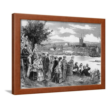 - The Regatta Watched from the Banks of the Thames with the Town of Henley in the Distance Framed Print Wall Art By H. Wood