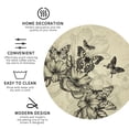thumbnail image 3 of Pofeuu Vintage Floral Print Coasters for Drinks, 4Pack PU Leather Coasters, Bar Drink Coasters for Tabletop Protection, Furniture from Damage-Round Shape, 3 of 6