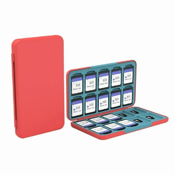 SDHC SDXC Card Storage with 20 Memory Card Slot Magnetic Carrying Case