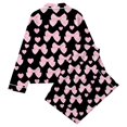 thumbnail image 4 of WOYY Pajamas for Girls Cute Bow Print Long Sleeve Button Front Top Pants PJs, Sizes 3-14, 4 of 4