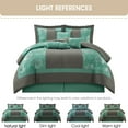 thumbnail image 4 of Sibyl 7 Piece Comforter Set, California King, Aqua Grey, 4 of 4