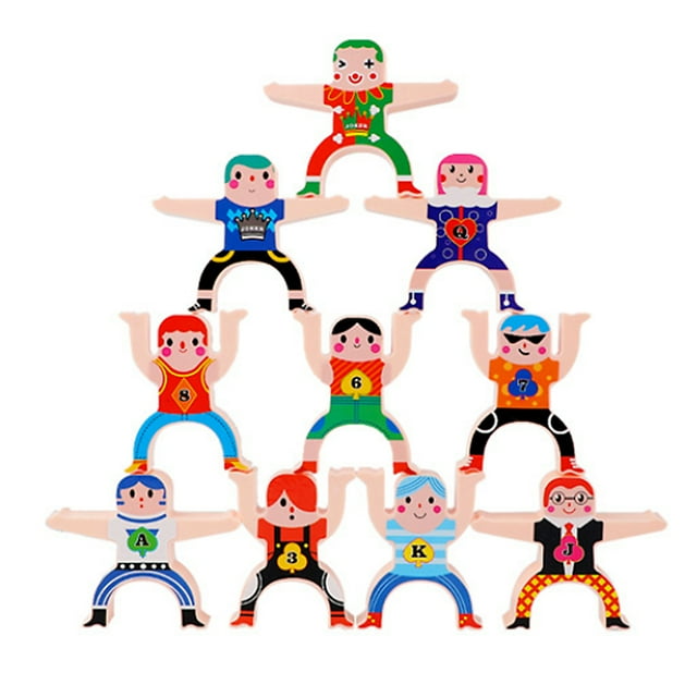 16pcs Hercules Balance Blocks Children's Puzzle DIY Stack High Building Blocks Tabletop Game Toys for Children