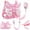Pink, variant on 3 in 1 Toddlers Leash + Anti Lost Wrist Link Child Kids Safety Harness Kids Walking Wristband Assistant for Girl Pink Christmas Gift(Pink Butterfly)