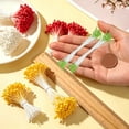 thumbnail image 3 of Uxcell 10mm Double Heads Flower Stamen, 150 Pcs Artificial Flower Stamen Pistil Matt for DIY Christmas Decoration, Green, 3 of 6