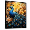 thumbnail image 2 of Designart "Harmonious Majesty Of Flowerful Peacocks II" Animals Peacock Floater Framed Wall Decor, 2 of 5