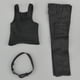 thumbnail image 1 of Chaleco Negro para Hombre Hugo Conjunto de Cinturón de acción Masculina, 1 of 6