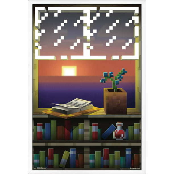 Minecraft Window Poster Com, How To Make A Swinging Bookcase In Minecraft