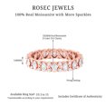 thumbnail image 6 of Rosec Jewels Elegant Moissanite Wedding Eternity Band Ring for Women (1.75 CT) - D-VS1 Grade, 18K Rose Gold, US 5.50, 6 of 7