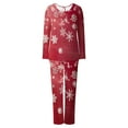 thumbnail image 6 of Tnhcen Women’s 2-Piece Christmas Pajamas Set Long Sleeve Top Pants Winter Festive Prints Comfy Nightwear Lounge Home Clothes S-3XL, 6 of 6