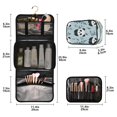 thumbnail image 2 of 3-Piece Travel Toiletry Bag Set, Hanging Wash Bag with Makeup Bag & Brush Case,Waterproof Cosmetic Organizer for Travel, Gym & Home Lovely Cartoon Pandas, 2 of 10