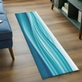 thumbnail image 4 of Teal Gradient Washable Area Rug&nbsp;2x6ft Fluid Wave Art Abstract Modern Soft Rectangle&nbsp;Rugs for Living Room, Non Slip Carpet for Bedroom&nbsp;Entryway Dining Room, 4 of 9