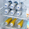 thumbnail image 2 of Kearding Soporte para estante de vino Almacenamiento de botellas de agua Estante transparente Refrigerador Encimera Gabinete Organizador Almacenamiento y organización del hogar 1 cuadrícula, 2 of 6