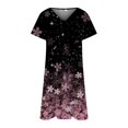 thumbnail image 3 of WILLBEST Garden Party Dresses pour Femmes Robe Décontractée à Manches Courtes Imprimée Col en V, 3 of 4