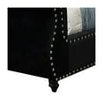thumbnail image 2 of Benjara California King Fabric Upholstered Sleigh Bed with Deep Button Tufts, Black, 2 of 5