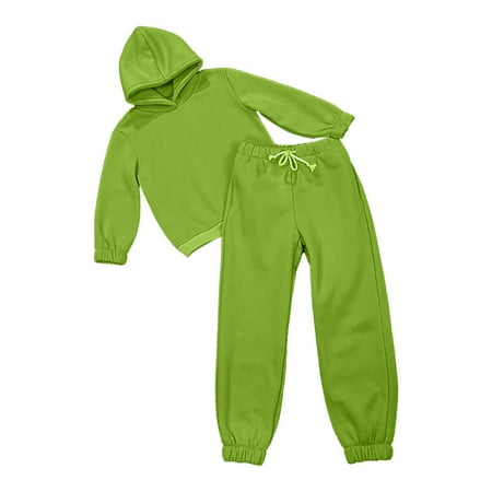 

Kids Toddler Baby Girls Boys Autumn Winter Solid Cotton Long Sleeve Tops Pullover Sweatshirt Set Clothes Thanksgiving Clothes for Girls