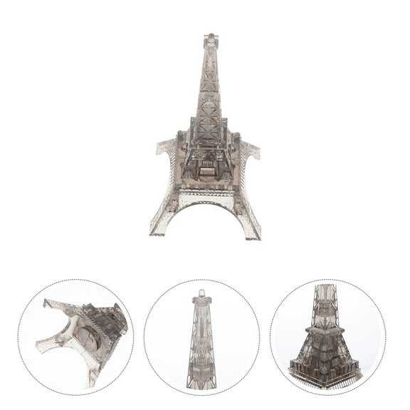 Topbathy 1Set Transparent Crystal 3D Puzzle Eiffel Tower Decorative Building Blocks