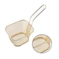 thumbnail image 1 of Panier de Friture Lavable pour Collations Frites Poulet avec Chips Panier Passoire Poignée Carrée Panier Passoire Passoire Récipient de Stockage Cuisine Or, 1 of 7