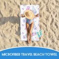 thumbnail image 4 of Zatoumnr Fashion Printed Beach Towel, Sky Flower Design, Microfiber Bath Towel, Beach Cushion, Shawl for Wiping Sweat 32"x63" Vacation Necessities Gifts Swim Towels, 4 of 8