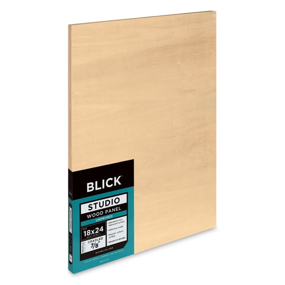 Blick Studio Artists' Wood Panel - Flat Cradle, 18" x 24", 7/8" Cradle