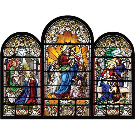 Jigsaw Shaped Puzzle 500 Pieces 17 X23 -Stained Glass