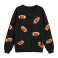 thumbnail image 5 of WERYOUNG Womens Game Day Sweatshirt Long Sleeve Crew Neck Football Graphic Pullover Fall Winter Daily Wear Relaxed Fit Sweatshirt For Women,Size XL, 5 of 5