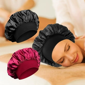 Cospack Bonnet De Sommeil En Satin Extra Large Double Couche Reversible Reglable Pour Cheveux Endormis Soie Nany L Bleu 1066315248