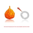 thumbnail image 1 of Kamada Combination of Jholi mala/Gaumukhi/chanting bag and exquisite Clear Quartz(Sphatik) Spritual Necklace/rosary for Women and Men, 1 of 5