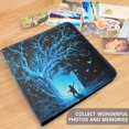thumbnail image 5 of Leather Cover Photo Album 80 Pockets 4x6 Photos Bookshelf Picture Album Glowing Blue Tree and Door, 5 of 9