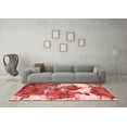 thumbnail image 3 of Ahgly Company Indoor Round Abstract Red Modern Area Rugs, 8' Round, 3 of 4