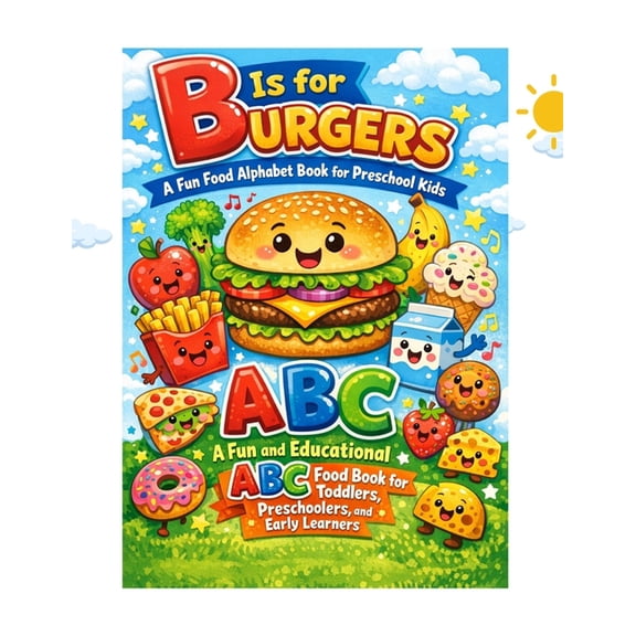 B Is for Burgers: A Fun Food Alphabet Book for Preschool Kids: A Fun and Educational ABC Food Book for Toddlers, Prescho, (Paperback)