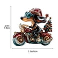 thumbnail image 3 of Taicans Cute Dachshund on Motorcycle Christmas Tree Ornaments Set,Christmas Decorations,Holiday Decor,Festive Hanging Ornaments for Tree,Home Decor,Xmas Gift, 3 of 5