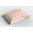 thumbnail image 2 of Ambesonne Floral Pillow Sham 2 Pack, Romantic Roses and Spots, 30"x20", Eggshell Plum and Blush, 2 of 3