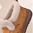 thumbnail image 4 of LIJCC Women's Winter Shoes Flat Insulated Fluffy Trendy Buckle Slip on Ankle Low Heel Cute Suede Work Office Snow Boots Warm Faux Fur Lined Ankle Booties Plush Slip On Outdoor Shoes, 4 of 8