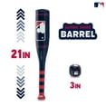 thumbnail image 3 of Franklin Sports MLB 21" Soft Sport Bat & Ball - Blue  - Lightweight Kids Bat + Ball Set - Soft PVC Cover, 3 of 11
