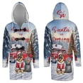 thumbnail image 3 of Santa is Coming German Shepherd Merry Christmas Xmas Noel Truck Tree All Over Print 3D Hooded Duffle Toggle Coat Alsatian Dog Lover Gifts - 02023, 3 of 6