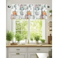 thumbnail image 7 of Orange Fall Thanksgiving Pumpkin Kitchen Valances for Windows White Valance Curtains&nbsp; for Kitchen /Living Room/Bedroom/ Bathroom Decor, 54"x18 " ,Rod Pocket 1 Panel,, 7 of 7